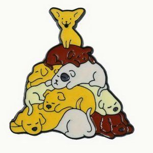 Chihuahua Top Dog Pile Enamel Lapel Pin